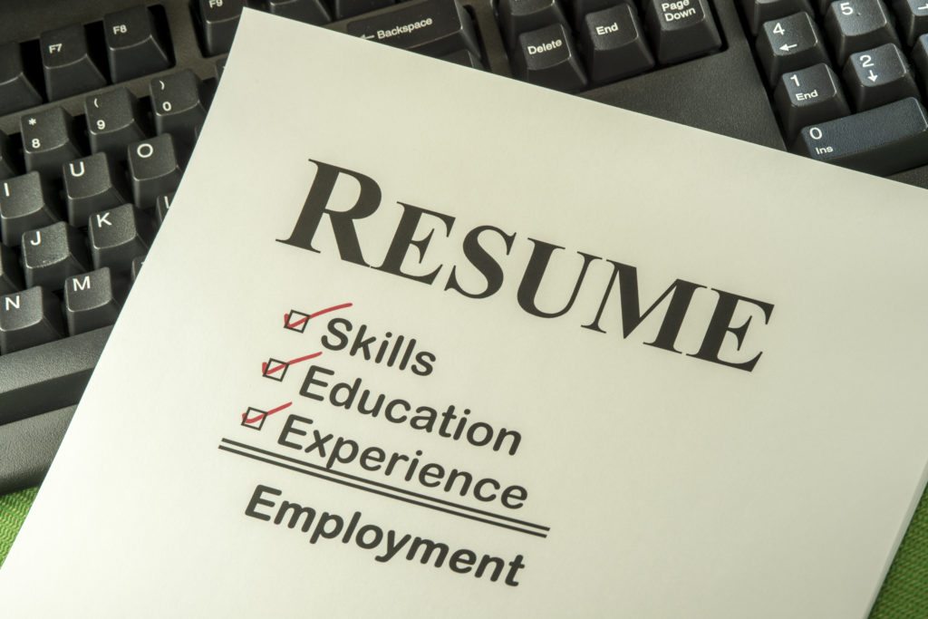 resume writing for estheticians