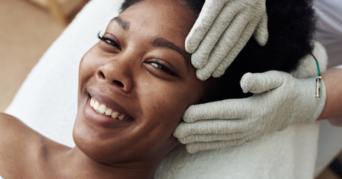 woman at esthetician