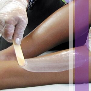 waxing a person's leg